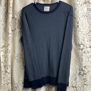 J Crew Men's Navy Blue pullover 100%cotton